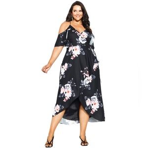 City Chic Lotus Maxi Dress Size 18